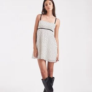Hollister Black and White Polka Dot Mini Dress